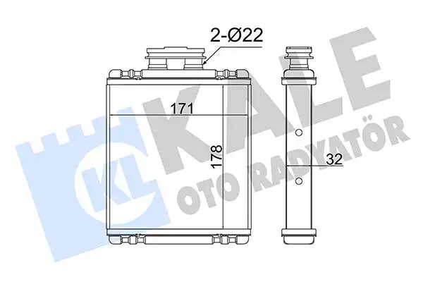KALE 355245 Kalorifer Radyatörü 6C0819031